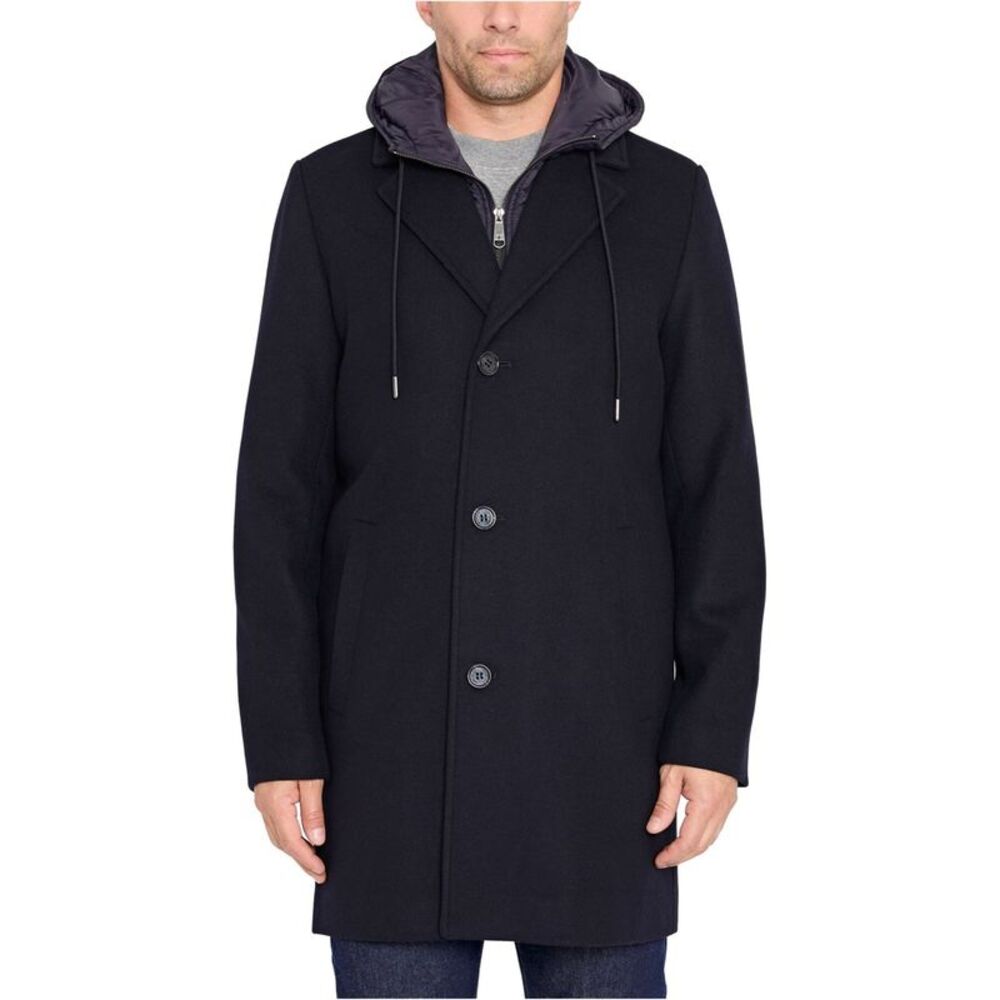 Sam Edelman Mens Sigle Breasted Pea Coat, NWT